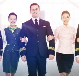 Crew von Spring Airlines: Die Männer und Frauen haben gute Berufsaussichten.