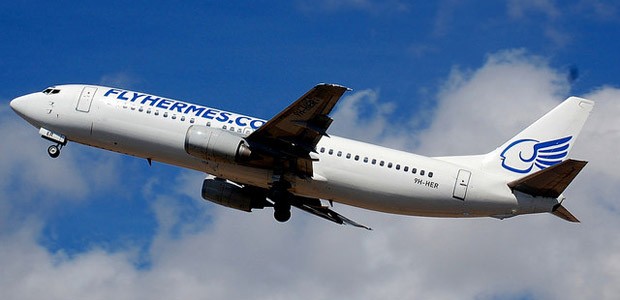 Boeing 737-400 von Fly Hermes: Fliegt nicht mehr.