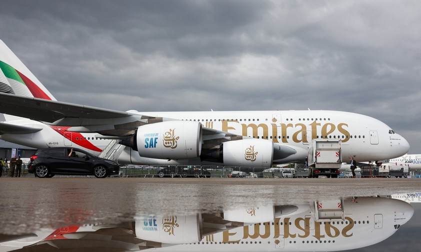 Airbus A380 von Emirates auf der ILA Berlin 2024: Die Golf-Airline will nach Berlin.