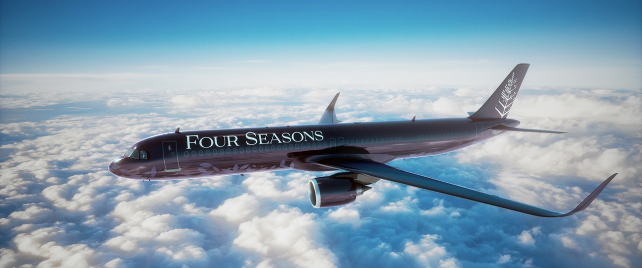 Visualisierung des Four-Seasons-Fliegers: So soll der Airbus A321LR aussehen.