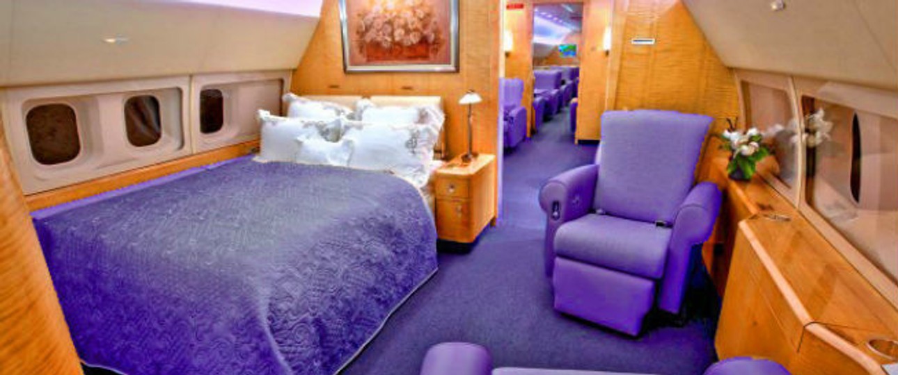 JetPurple Airwayz: Das Interieur der neuen Fluggesellschaft aus Arizona macht ihrem Namen alle Ehre.