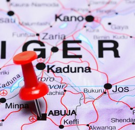 Karte von Nigeria: Die Hauptstadt ist Abuja.