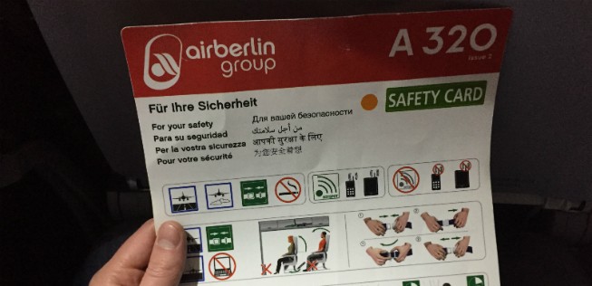 Air-Berlin-Sicherheitskarte: Nur noch ein Sammlerstück.
