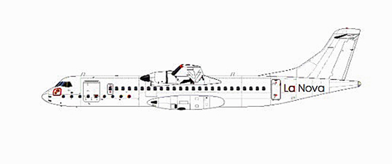 ATR 72 in den Farben von La Nova: Exklusive Flüge geplant.