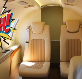 Kabine eines Privatjets: Das Innere des Fliegers bekommen die Betrogenen nie zu sehen - außer auf der Webseite der Betrüger.