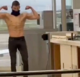 Muskelprotz randaliert am Flughafen Dublin