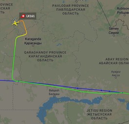 Auf dem Heimflug von Tokio musste Swiss Flug 161 in Kasachstan zwischenlanden.