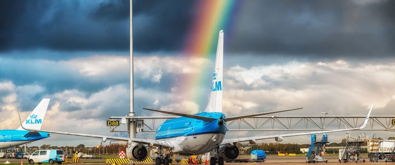 KLM-Flieger: Die Airline hat eine Greenwashing-Klage am Hals.