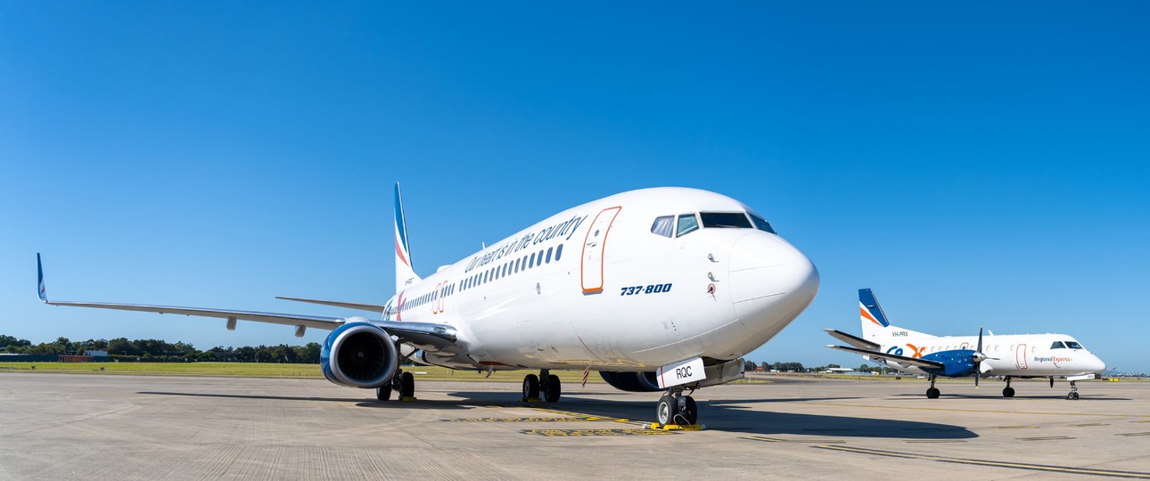 Boeing 737 und Saab 340 von Rex: Krisenstimmung.