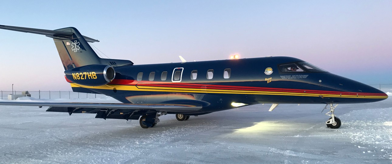 Pilatus PC-24 des Rettungsdienstes des North Slope Borough: Vereiste und verschneite Pisten sind hier keine Seltenheit.