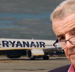 Ryanair-Chef O'Leary und eine Boeing 737 Max: Kritik am Liefertempo.