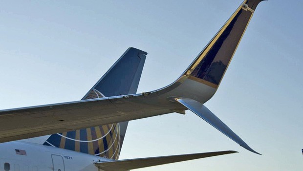 Nahansicht beim United-Flieger.