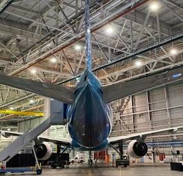 Boeings 787 Eco Demonstrator in Seattle: Fortschritt bei Nachhaltigkeit ist zentral.