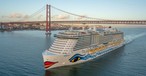 Die Aida Nova in Lissabon: Für die Reisenden vorzeitig Endstation.
