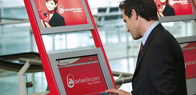 Check-In-Automat von Air Berlin: Bald wird er abgebaut.