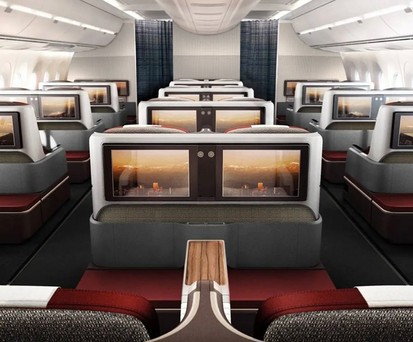So sah es in den Airbus A350 von Latam aus: Die Kabine könnte bei Lufthansa vorerst drin bleiben.