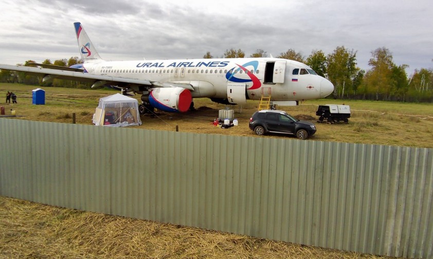 Muss der Airbus A320 von Ural Airlines auf dem Weizenfeld überwintern?