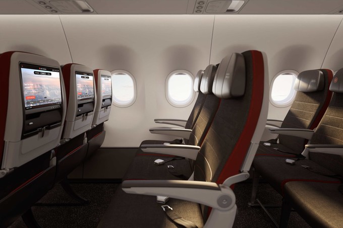 Die Economy-Class-Sitze ...