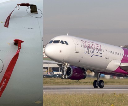 Abgedeckte Pitotrohre (an einer Embraer) und ein Airbus A321 von Wizz Air: Es gab Probleme.
