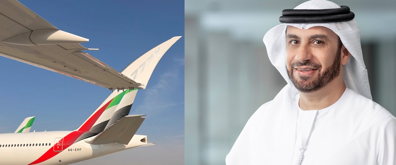 Airbus A350, Boeing 777 (li8nks) und Adnan Kazim (rechts): Emirates will größere Flieger.