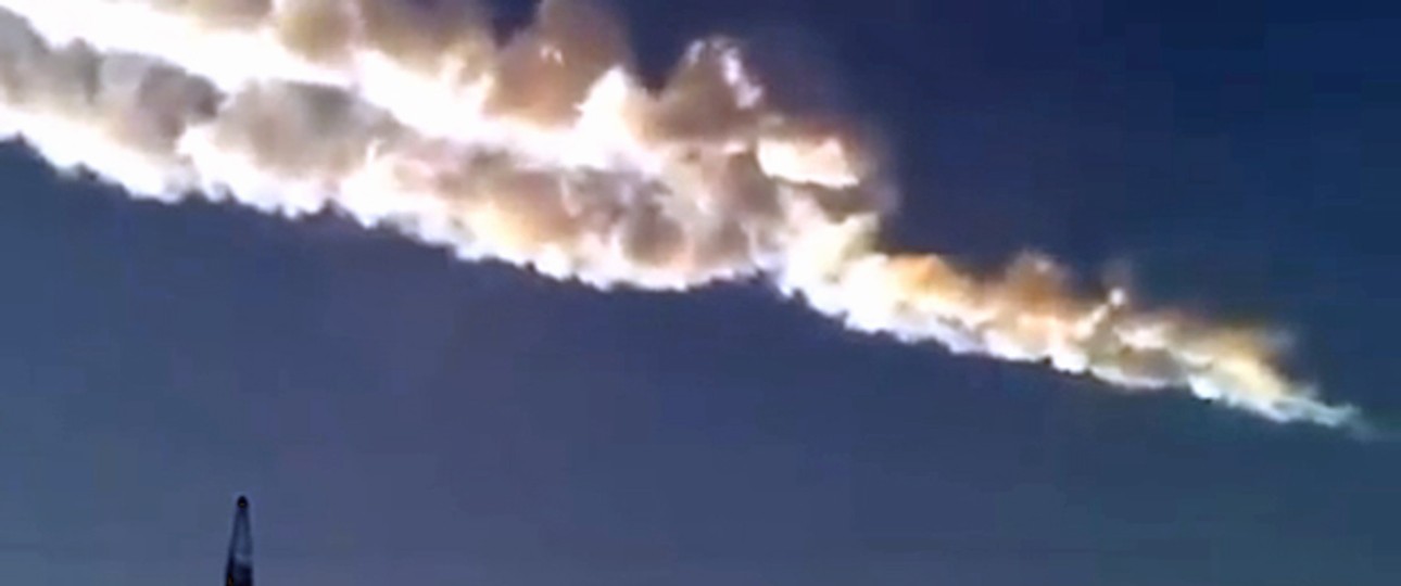 Aufnahme des Meteoriten über Russland: Tausende Verletzte.
