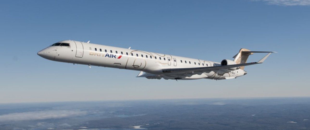 Bombardier CRJ1000 von Britair: Die Airline muss sparen.