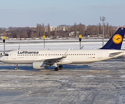 Lufthansa A320 in Kiew: Ab Montag wird die Flugverbindung vorerst eingestellt.