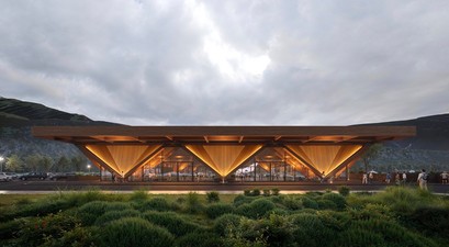 Das neue Terminal des Flughafens Mestia: Von einem georgischen Architekturbüro entworfen.