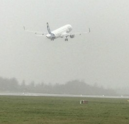 Auf gehts: Die Testmaschine mit dem Kennzeichen D-AVZO startete am 31. Januar 2018 zum Erstflug.