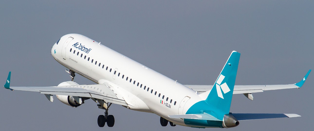 Embraer E195 von Air Dolomiti: Solch ein Jet fliegt bald für Austrian.