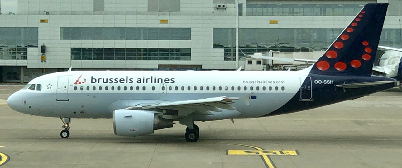 Airbus A319 von Brussels Airlines: Alle neuen Flugzeuge der Belgier kommen im Eurowings-Farbschema daher.