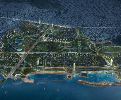 Das Athener Projekt The Ellinikon in Nacht- und ...