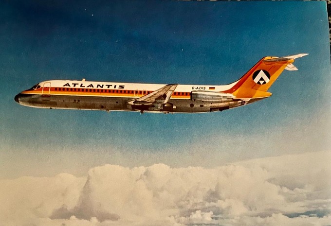 Mit Basis in Hamburg war Atlantis mit Douglas DC-9 in den 1970er-Jahren an vielen deutschen Airports anzutreffen.