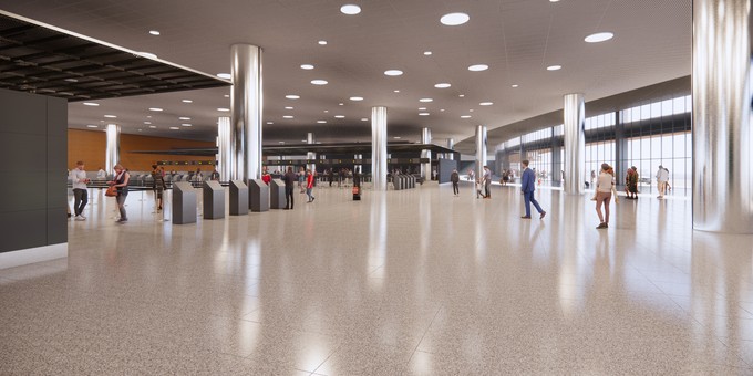 So soll es künftig in São Paulo-Congonhas in der Check-in-Halle aussehen.