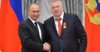 Vladimir Putin und Vladimir Zhirinovsky 2015: Der Präsident verlieh dem Politiker den Alexander-Nevsky-Orden.