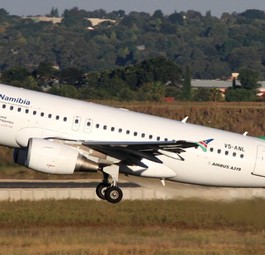 Air Namibia's A319: The future is uncertain.