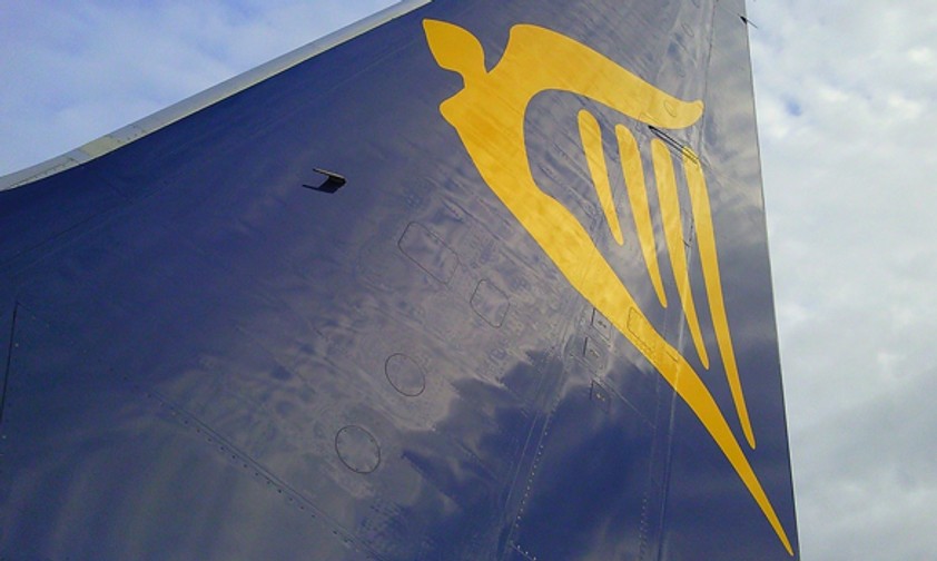 Heckflosse von Ryanair: Die Airline droht Edinburgh.