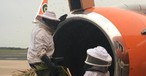 Imker bei der Arbeit: Die Bienen wurden sicher entfernt.