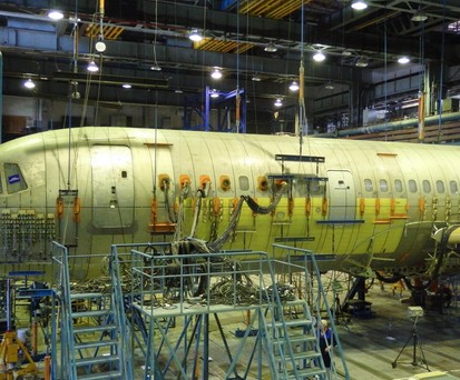 Eine MS-21: Die Produktion ist in vollem Gange.