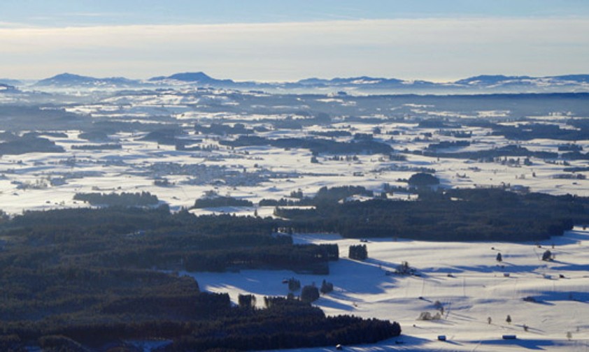 Winterlandschaft: Der Winter belohnt Piloten mit traumhaften Aussichten.