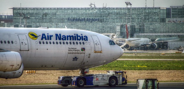 A340 von Air Namibia in Frankfurt: Die Airline hat finanzielle Probleme.