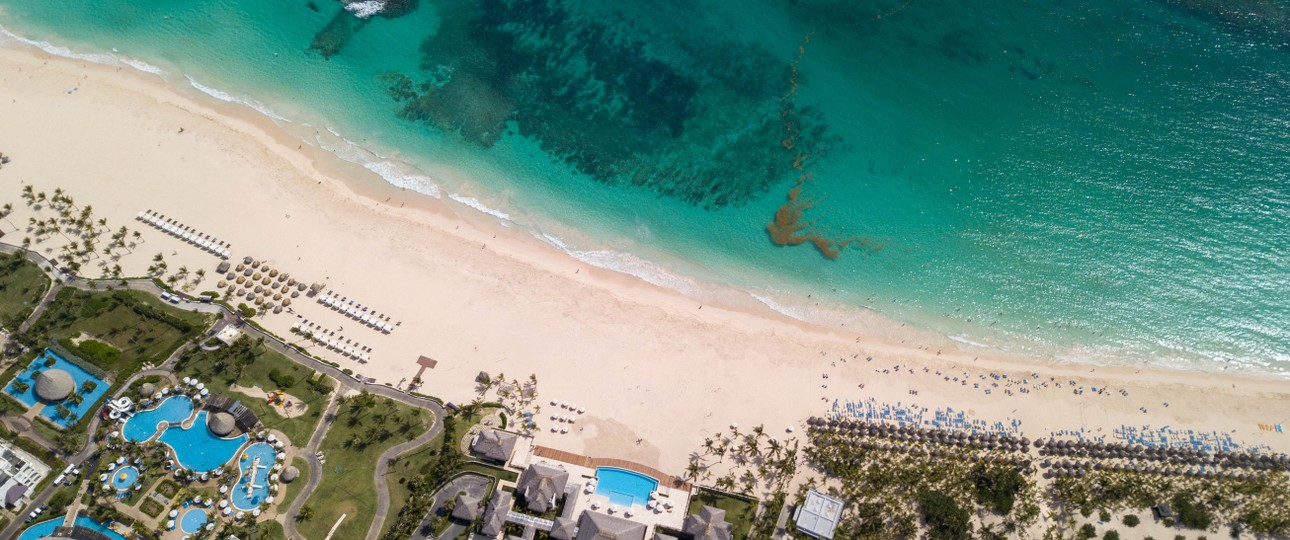 Punta Cana aus der Luft: Wieder ab Düsseldorf erreichbar.