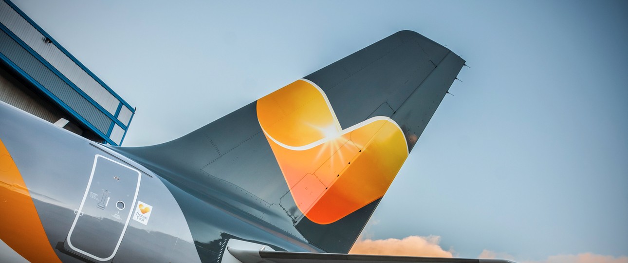 Thomas-Cook-Logo: Von der Pleite der britischen Mutter war Thomas Cook Aviation zunächst nicht betroffen.