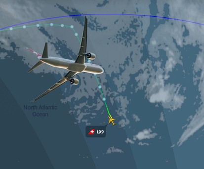 Flug LX9 von Swiss: Die Boeing 777 nahm eine ungewöhnliche Route.