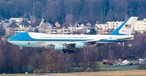 VC-25 der US Air Force: Die Air Force One landet auf dem Flughafen Zürich.