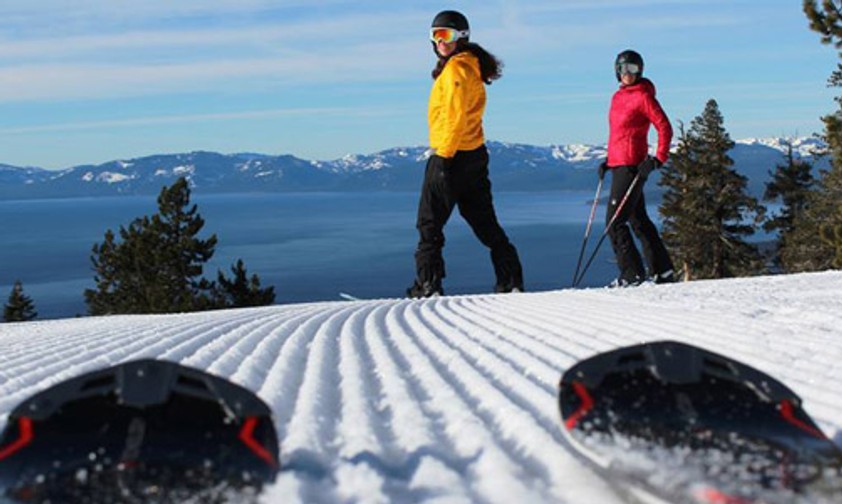 Schneesportler am Lake Tahoe: Die Briten kommen nun nicht.
