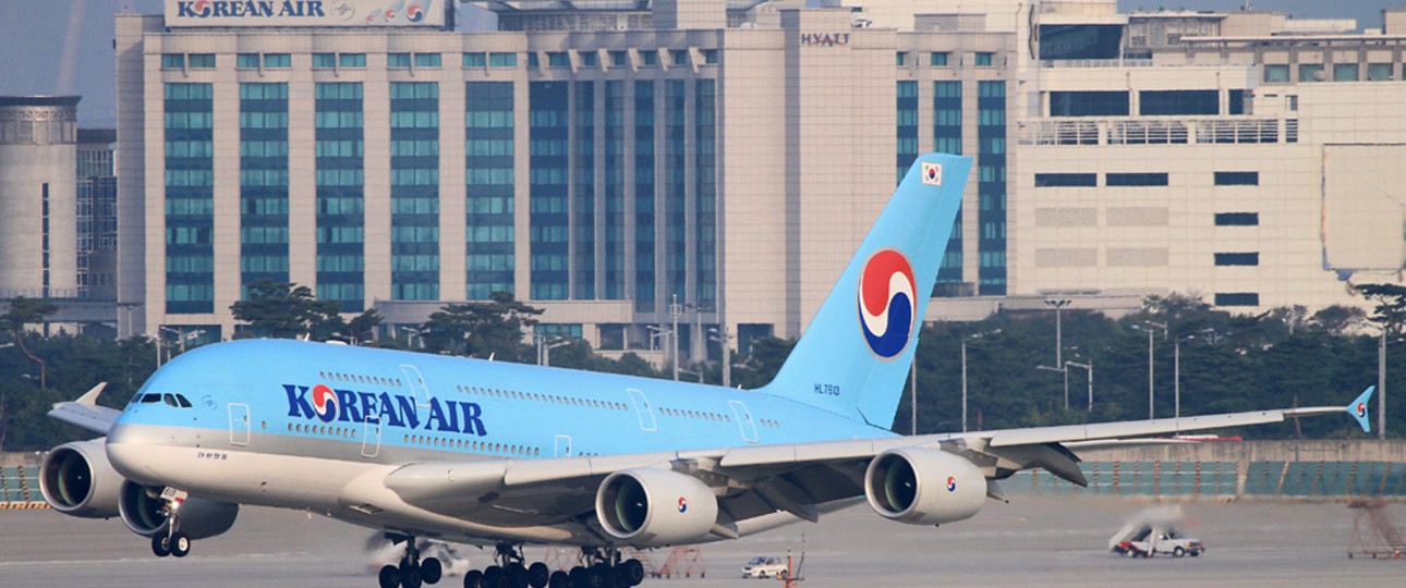 Airbus A380 von Korean Air: Verschwindet nicht sofort.