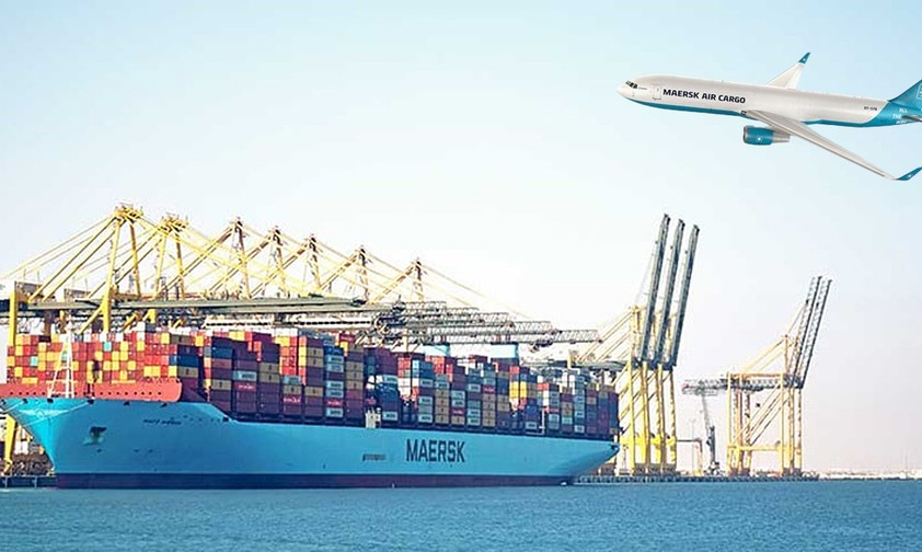 Schiff und Flugzeug von Maersk: Breiteres Angebot.