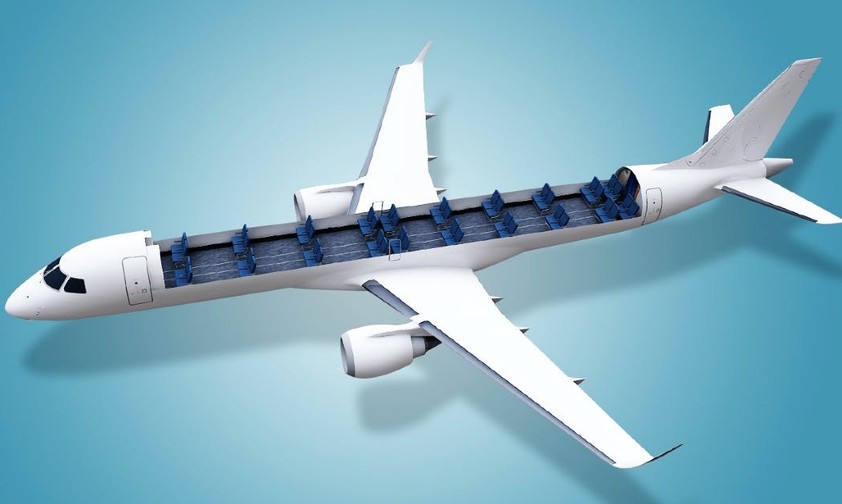 Barely any seats: The freighter solution by Embraer.