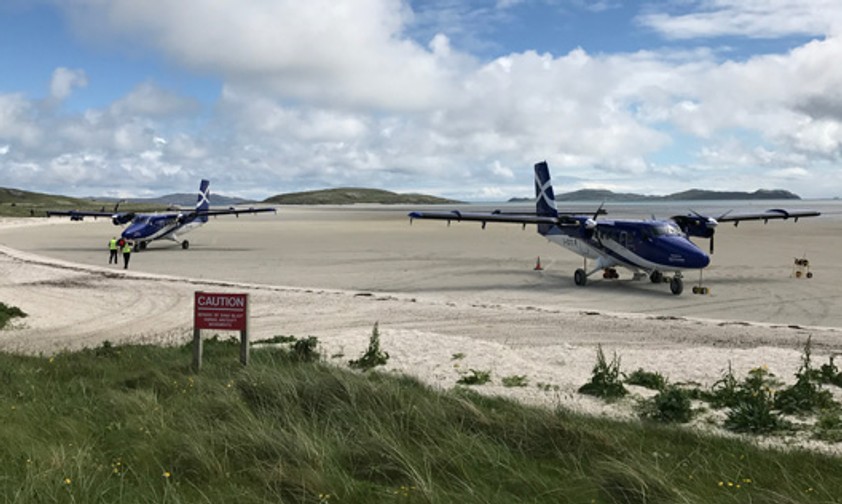Oder am berühmten Flughafen Barra in Schottland.
